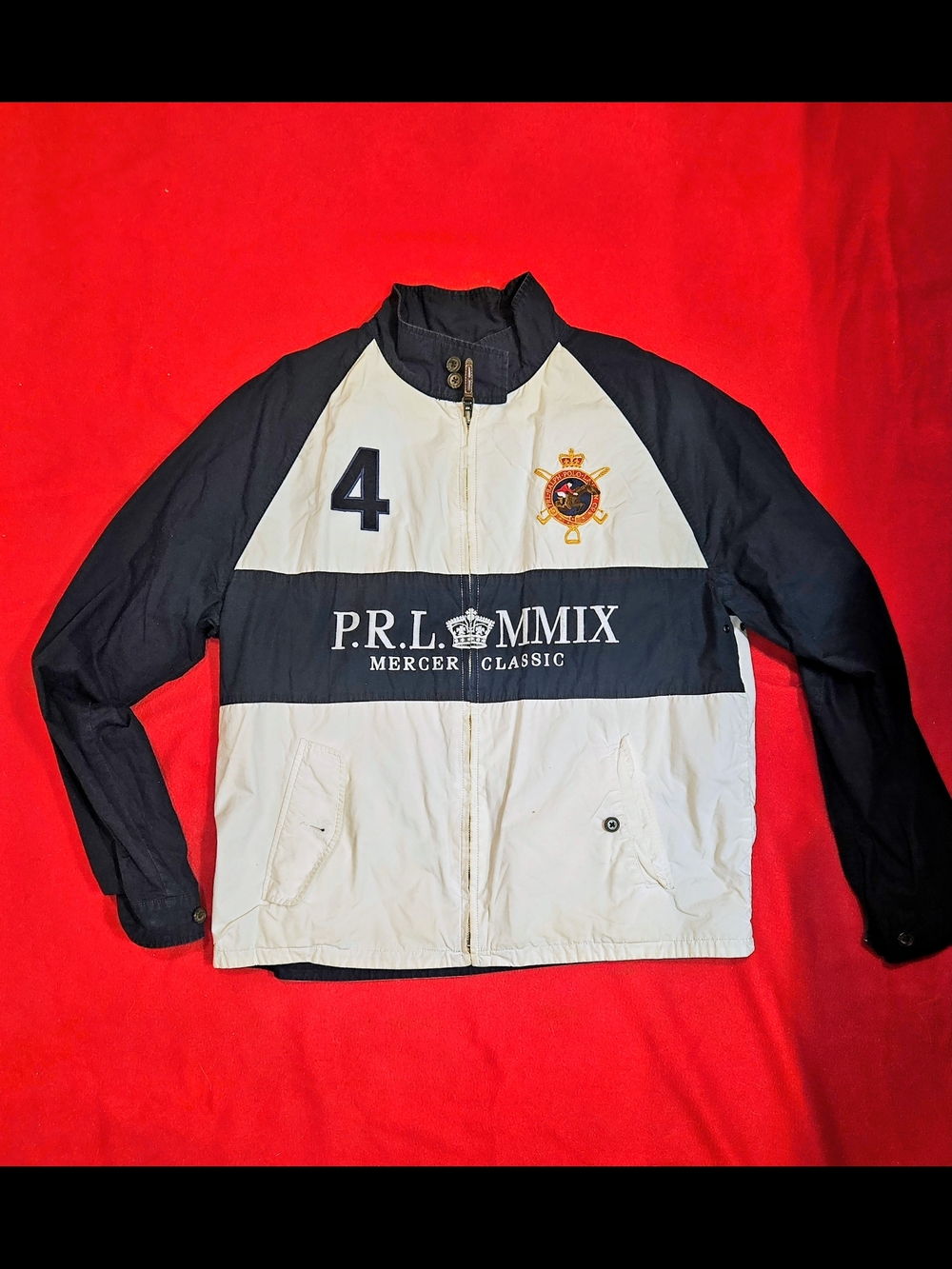 Polo Ralph Lauren Reversible Jacket XL Blue White Bleecker RLPC Mercer Club